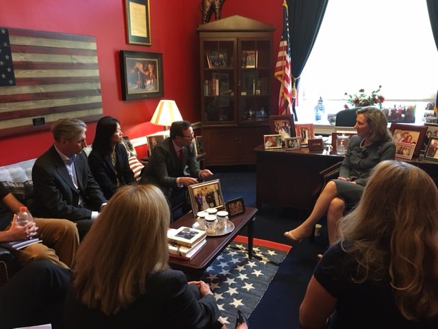 The photo is from our meeting with Representative Barbara Comstock (R-VA).