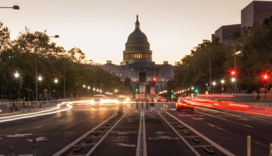 Early Morning Traffic Pennsylvania Avenue District of Columbia N