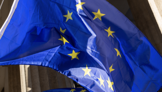 European Union Flag Close-Up