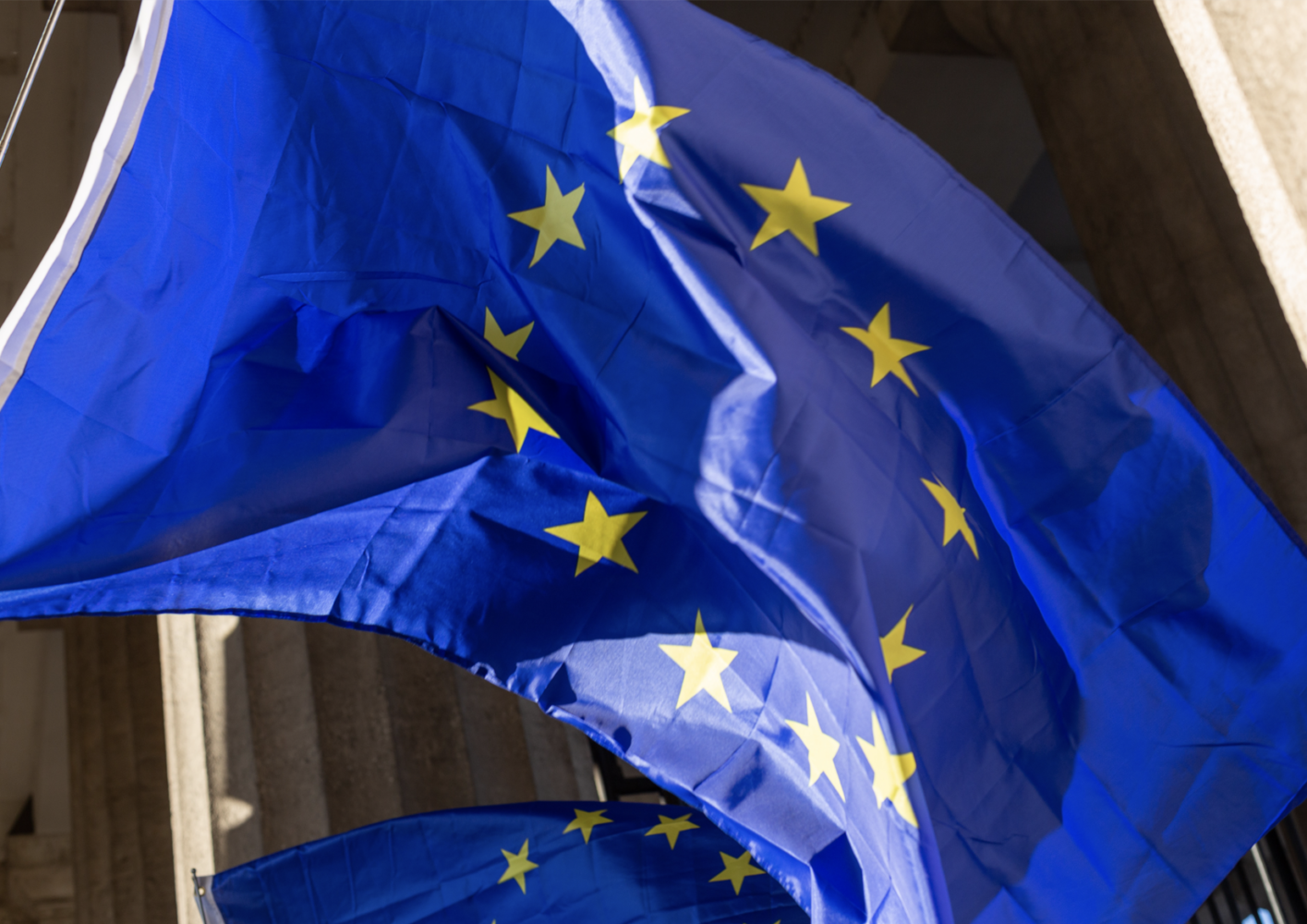 European Union Flag Close-Up European Union Flag Close-Up