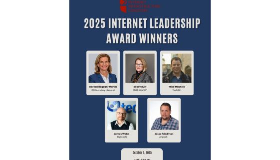 i2Coalition 2025 Internet Leadership Award winners: Doreen Bogdan-Martin, Becky Burr, Mike Masnick, James Webb, Jesse Friedman